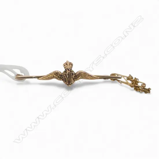 2 9CT BAR BROOCHES; 1 R.A.F. SWEETHEART 3.9gms