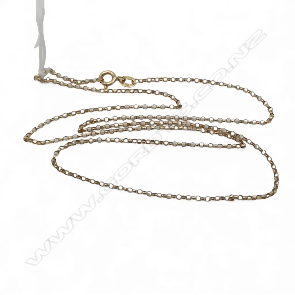 9CT CHAIN L.470mm, 1.1gms Image 1++