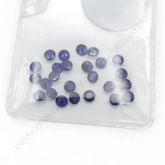 25 ROUND CUT BLUE/PURPLE SAPPHIRES, Dia.4mm, 9.10ct