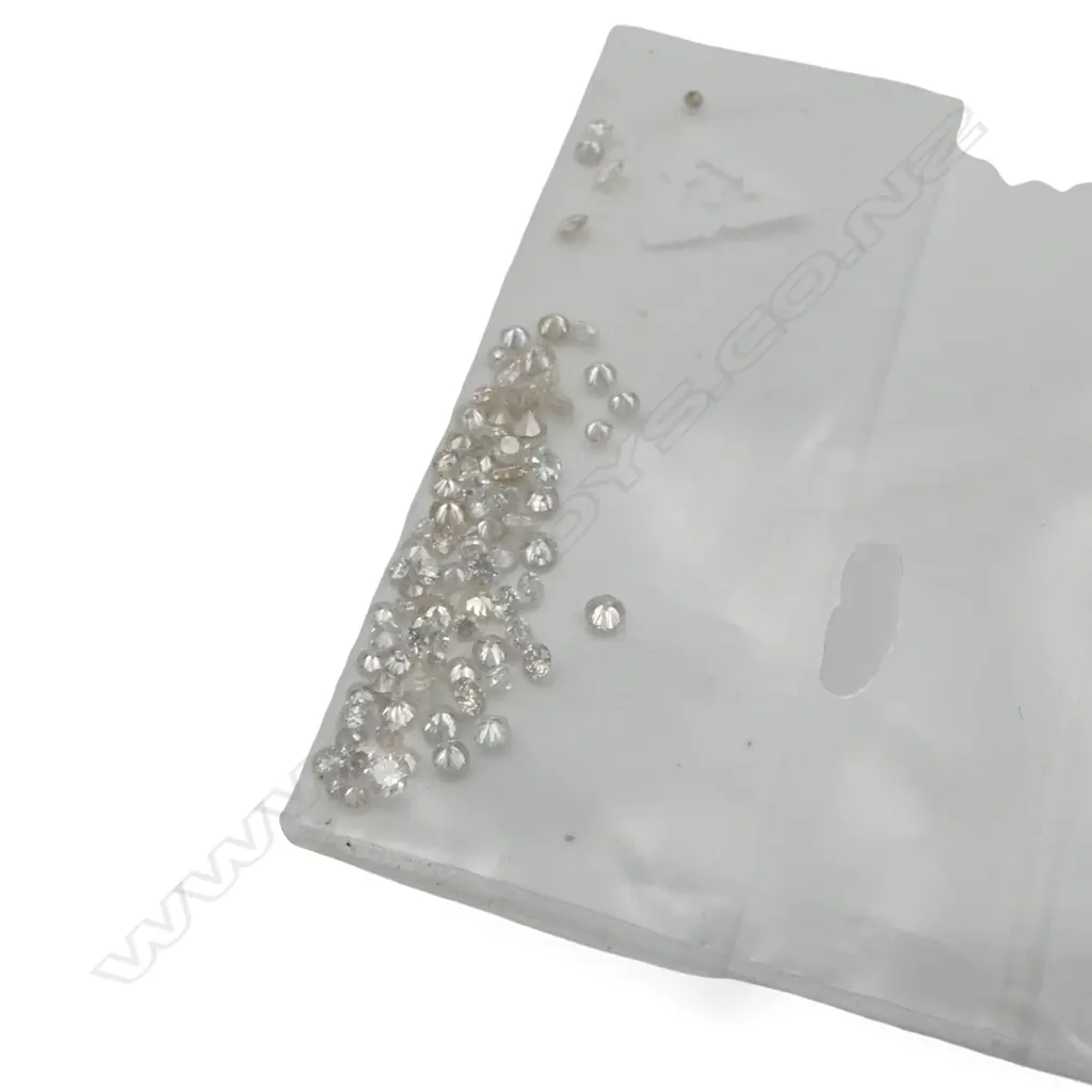 Bag of GOOD QUALITY SMALL LOOSE DIAMONDS approx 1.2cts. Ex. Manufacturing Jeweller Image 1++