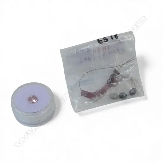 PINK CUSHION CUT SPINEL, 1.28ct & ASST. SPINEL BEADS