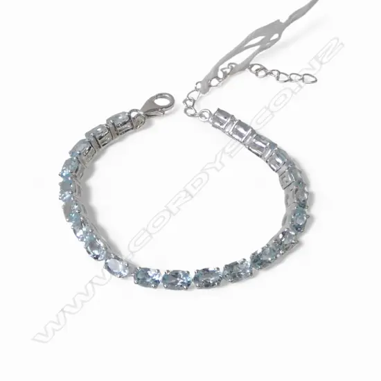 SILVER & BLUE TOPAZ BRACELET