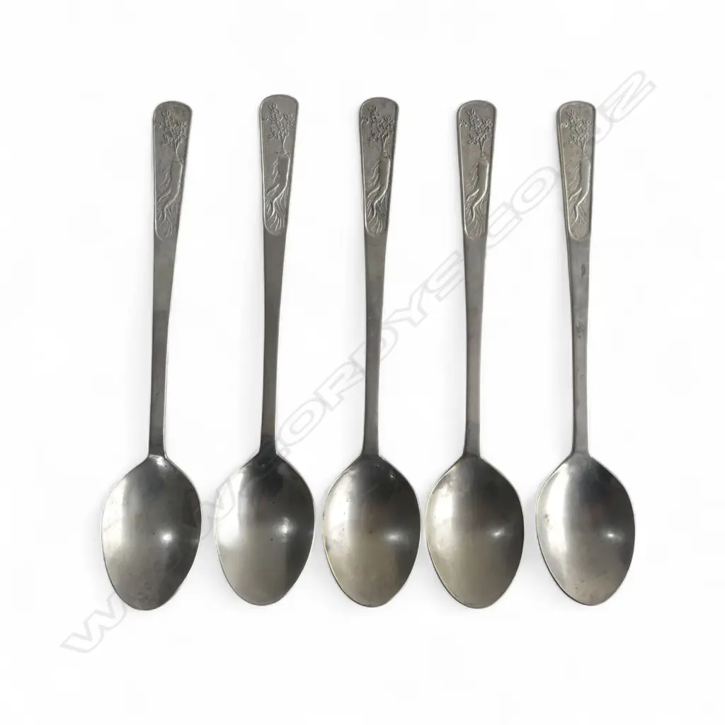 5  CHINESE GINSENG SPOONS Image 1++