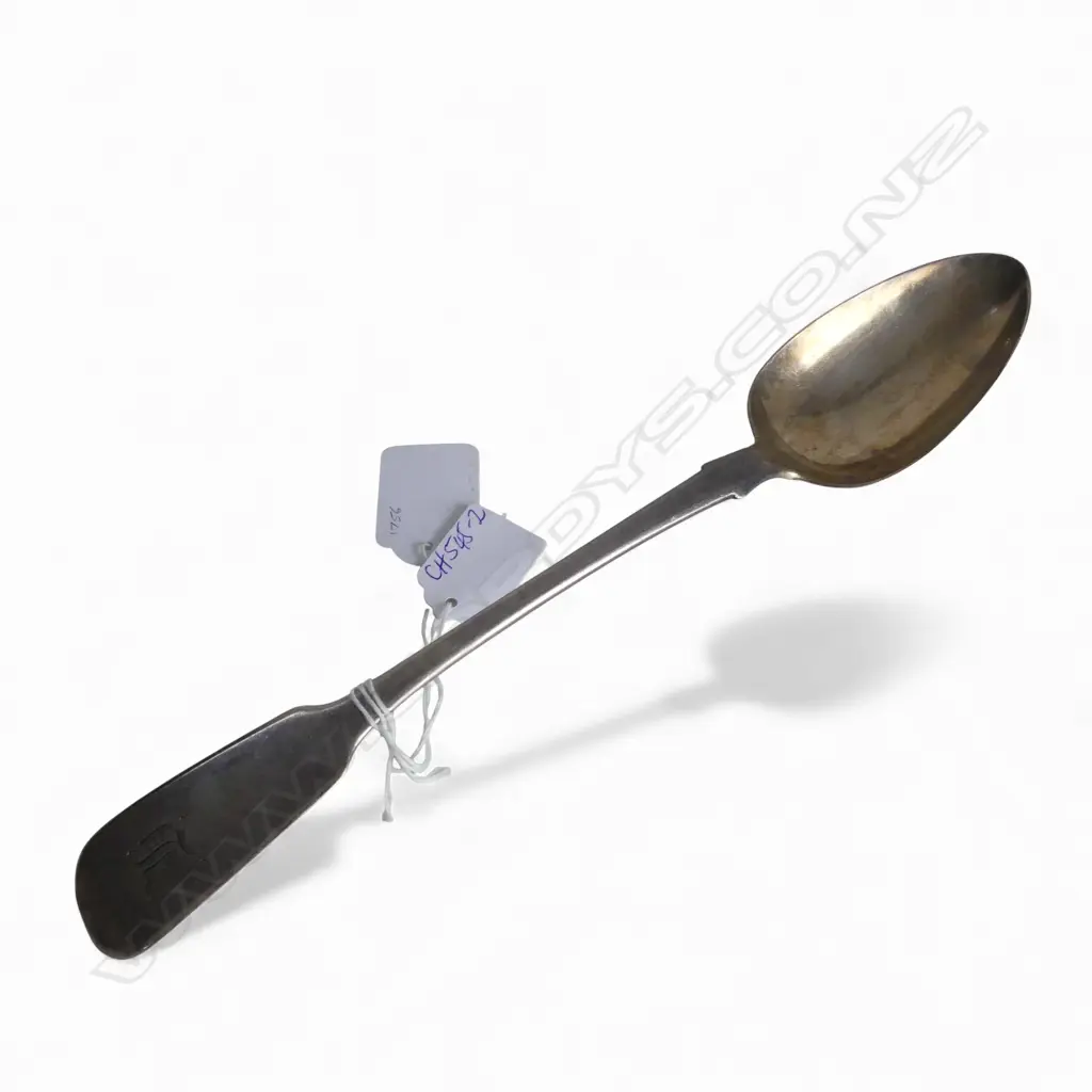 William IV London 1836 silver pie spoon fiddle pattern 123gms. Image 1++