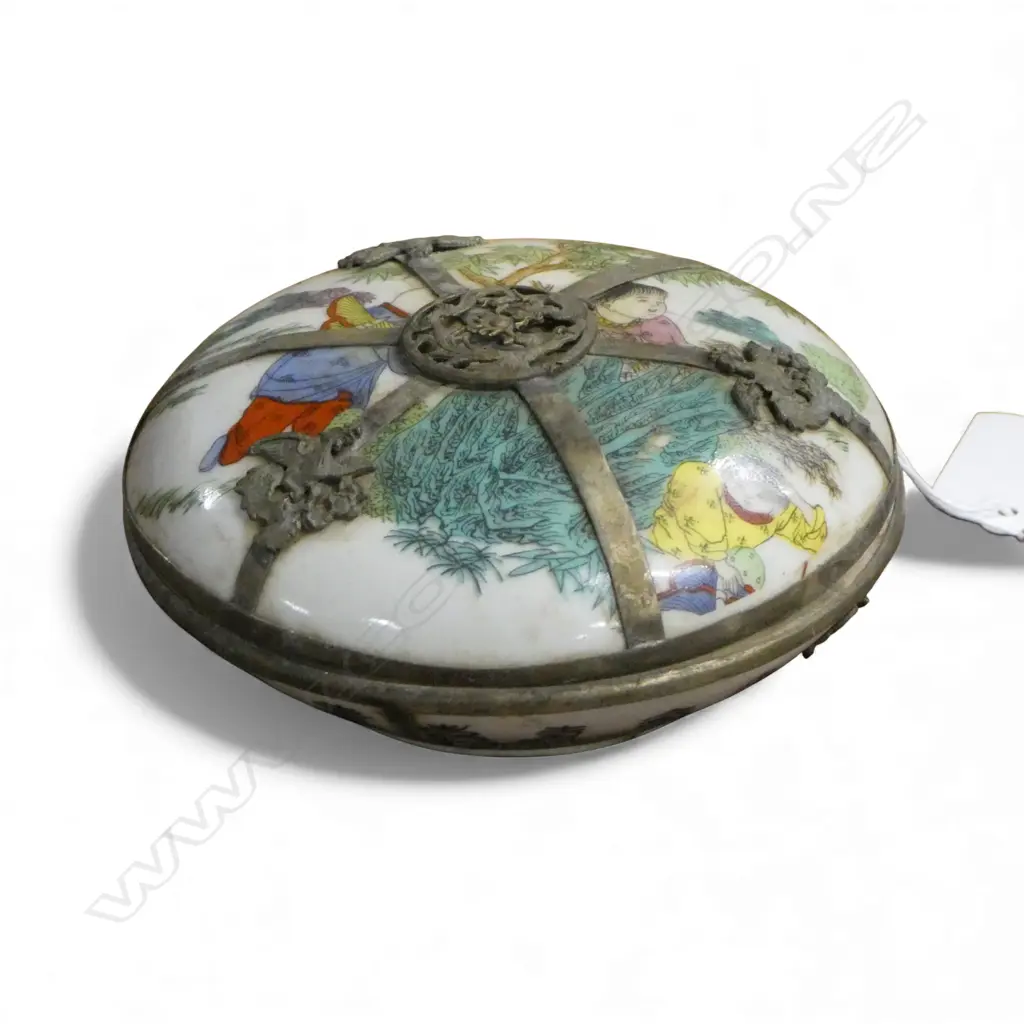 CHINESE EROTIC COVERED PASTE BOWL REPUBLICAN PERIOD DIA 110MM Image 1++