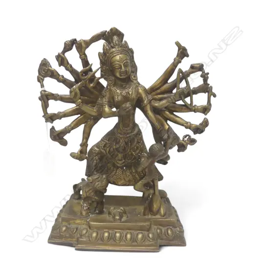 INDIAN BRONZE DANCING MULTI ARMED SHIVA FIGURE H250MM