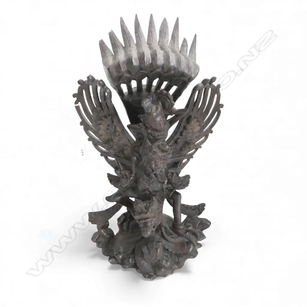 INDONESION CARVED HARDWOOD GARUDA STATUE  360MM (repair to back) Image 1++