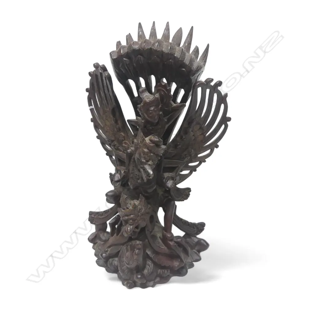 INDONESION CARVED HARDWOOD GARUDA STATUE  360MM (repair to back) Image 1++
