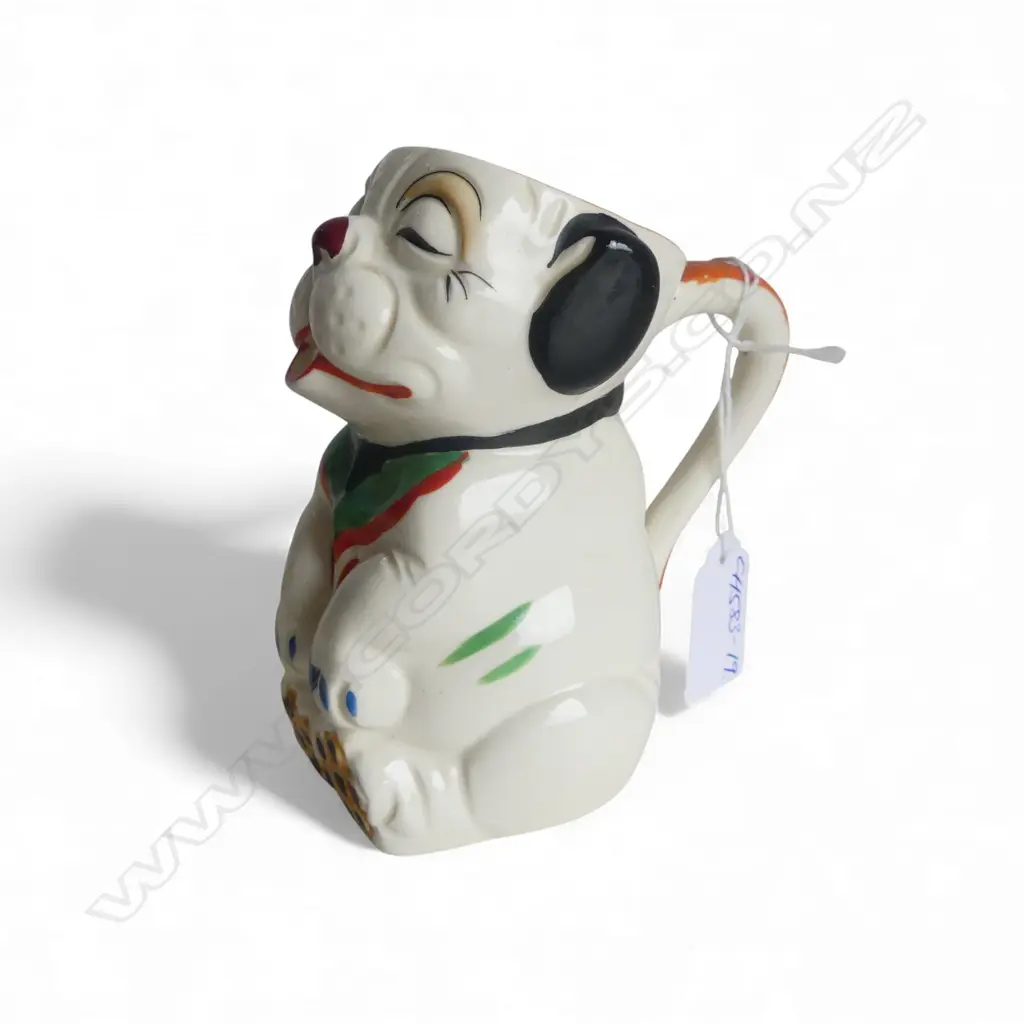 BONZO JUG ceramic with glazed highlights. Mouth as the spout. H.120mm Image 1++