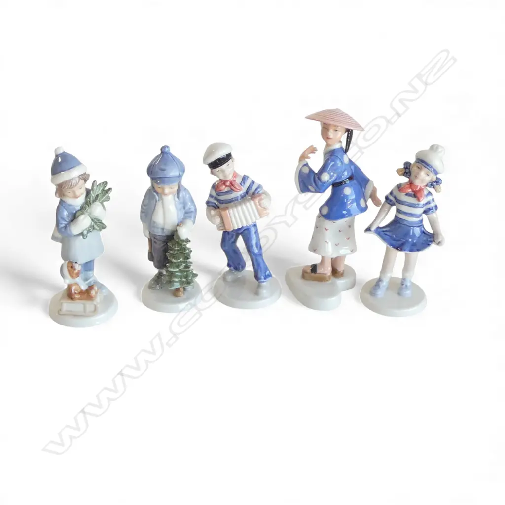 5 ROYAL COPENHAGEN FIGURINES, H.140mm tallest Image 1++