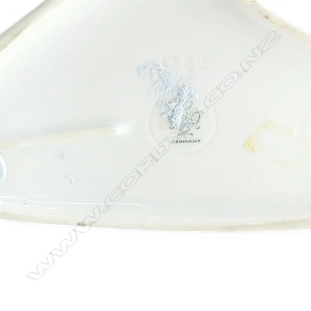 GERMAN SCHAUBACH KUNST PORCELAIN FIGURE; GIRL w. BASKETBALL H.310mm Image 1++