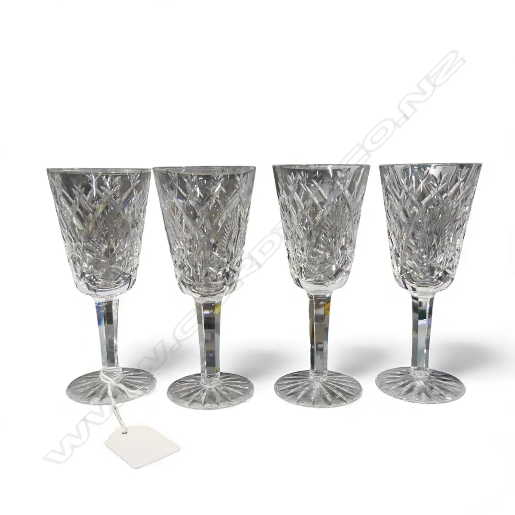 4 WATERFORD STEMMED SWEET WINE GLASSES H130MM Image 1++