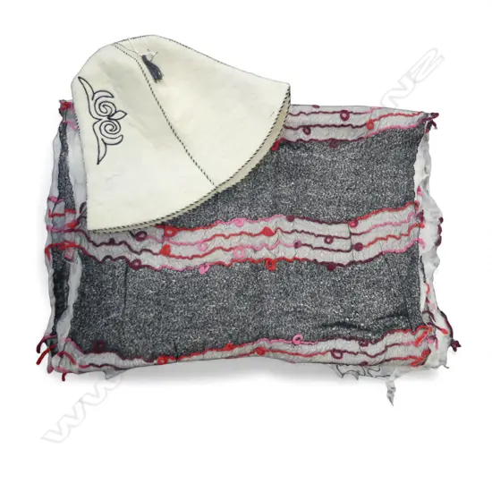 TURKISH FELTED WOOL RUNNER + KYRGYZ CAP