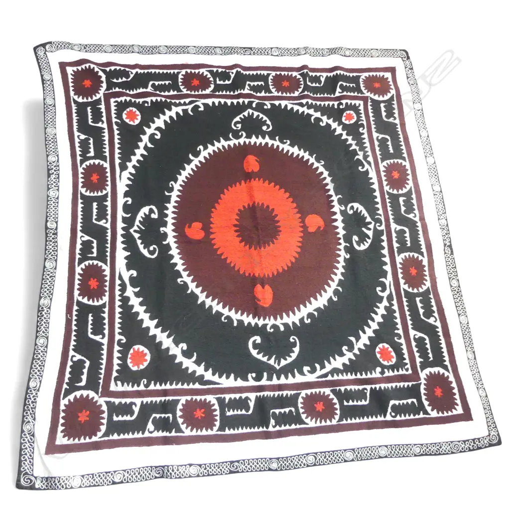 RARE UZBEK SUZANI 1380x1440mm (retail $1500 see long description for background) Image 1++