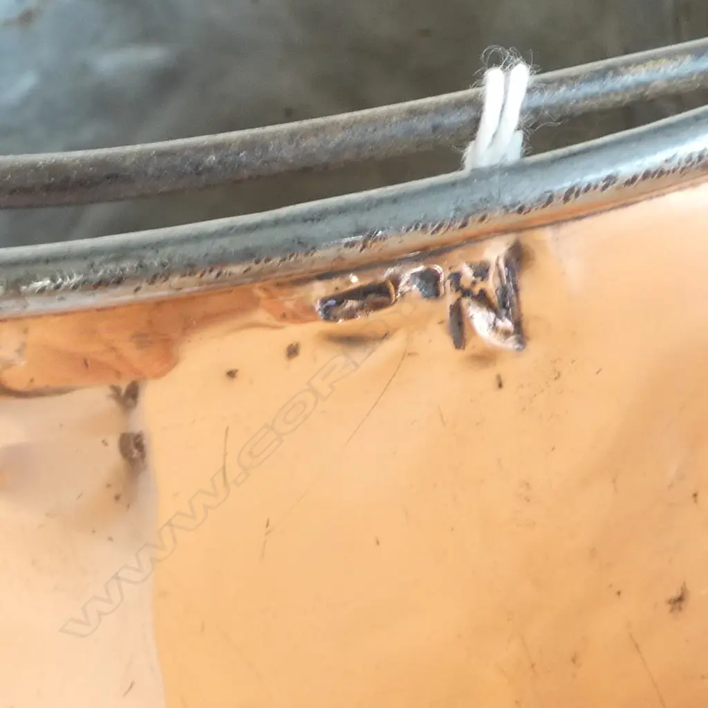 Pr of stamped 'NZR' COPPER BUCKETS with over-head swing handles. Dia.200mm. H.170mm Image 1++