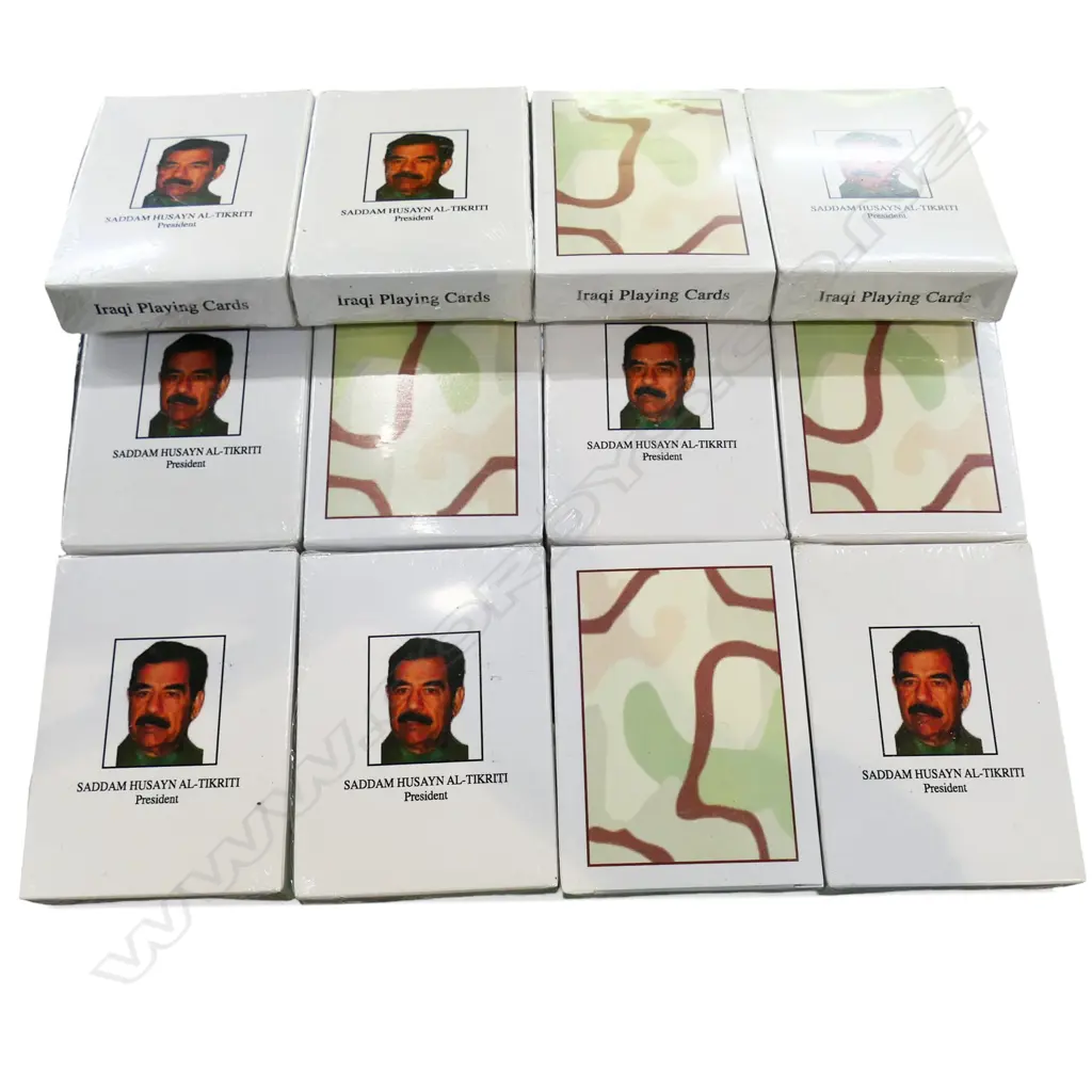 12 SETS IRAQI 'MOST WANTED' PLAYING CARDS, BOXED AS NEW Image 1++