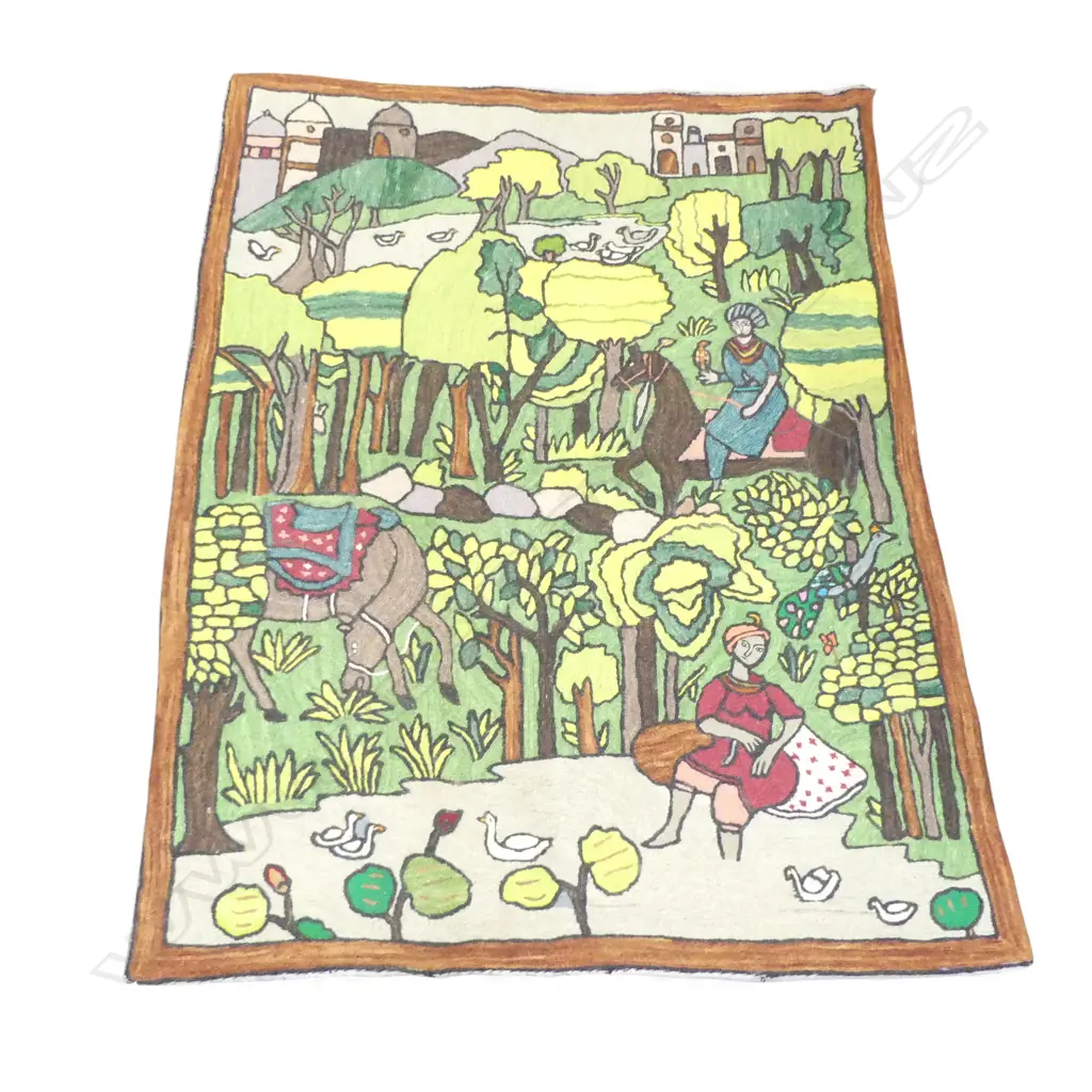 KASHMIRI TAMBOUR EMBROIDERY WALL HANGING 1200x900mm Image 1++