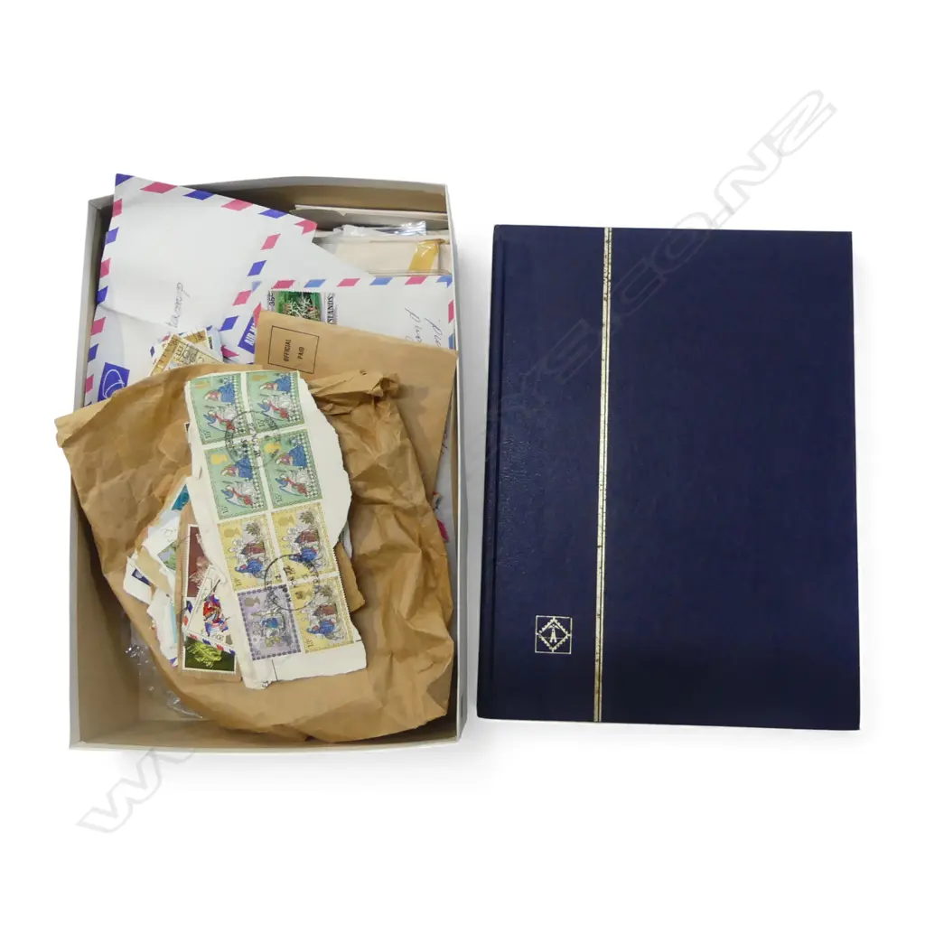 ASST. STAMPS INCL. MOSTLY EMPTY ALBUM Image 1++