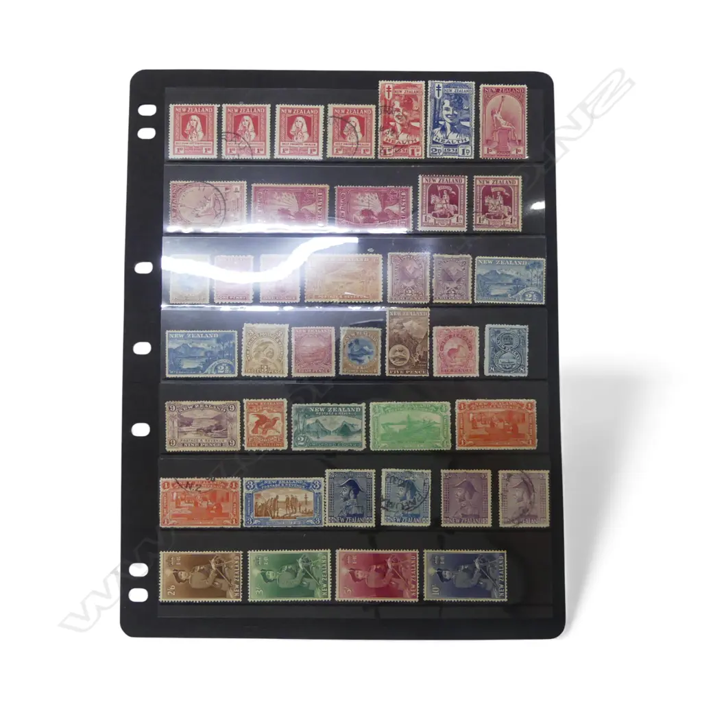 SHEET OF EARLY NZ STAMPS Image 1++