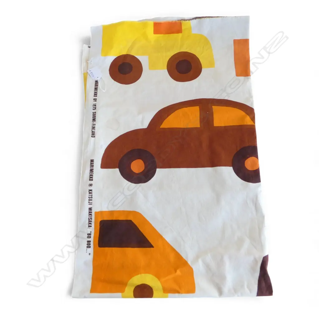 VINTAGE MARIMEKKO KATSUJI WAKISAKA "BO BOO..." FABRIC PIECE 1100 x 1300mm approx Image 1++