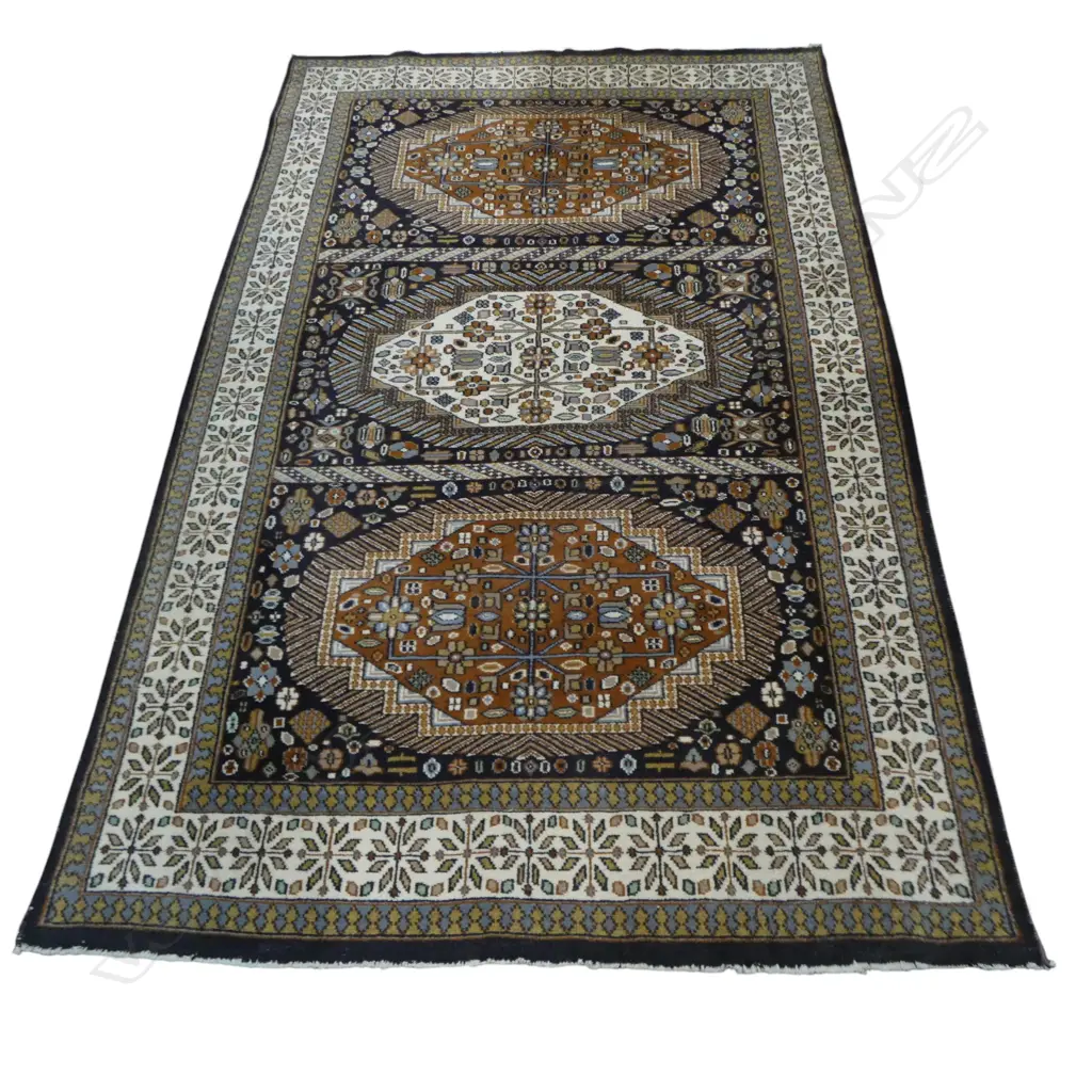 HAND KNOTTED WOOL PILE RUG 1920x1250mm Image 1++