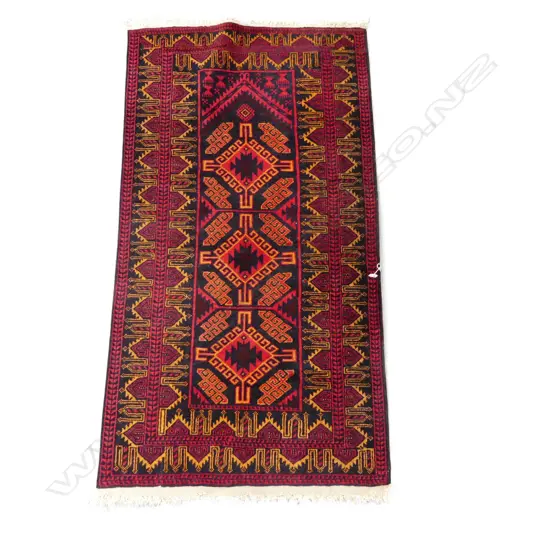 HAND KNOTTED ALL WOOL BALOCHI RUG 1540x870mm