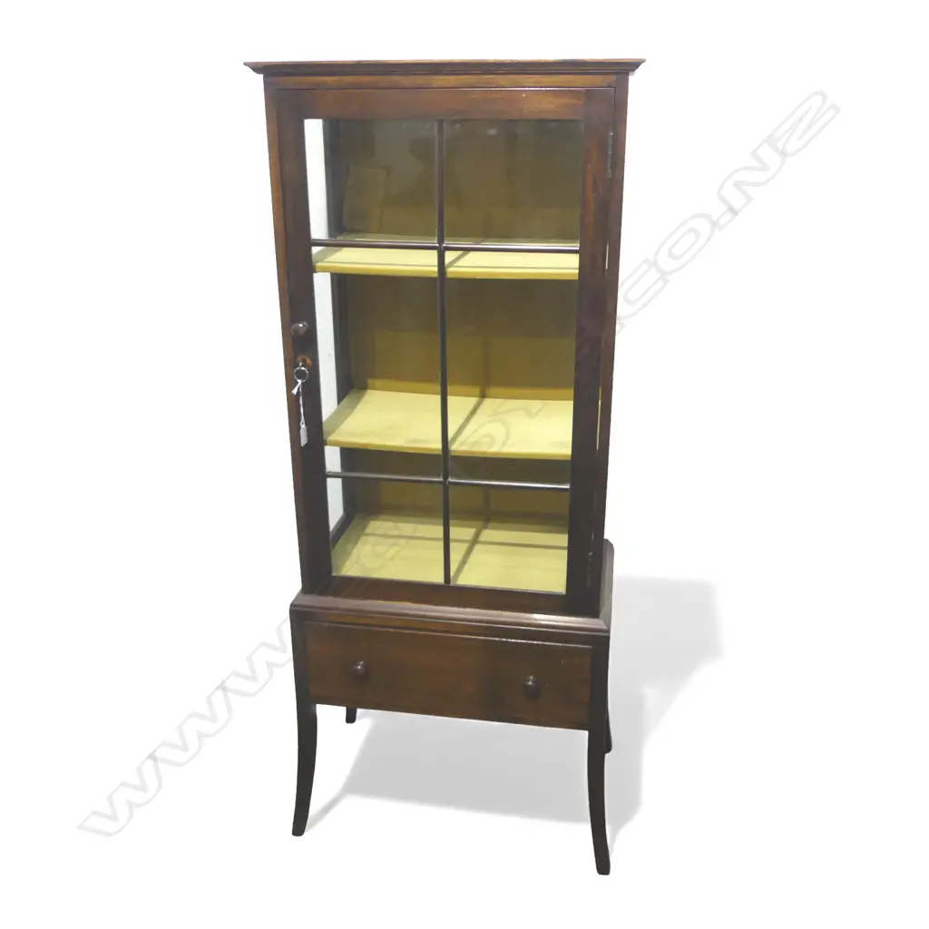MAHOGANY CHINA CABINET 610x350x1490mm Image 1++