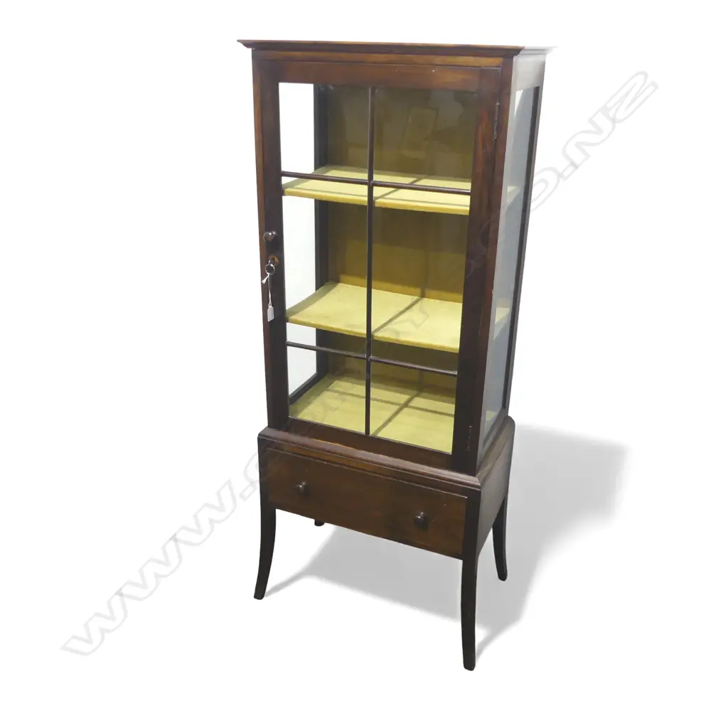 MAHOGANY CHINA CABINET 610x350x1490mm Image 1++
