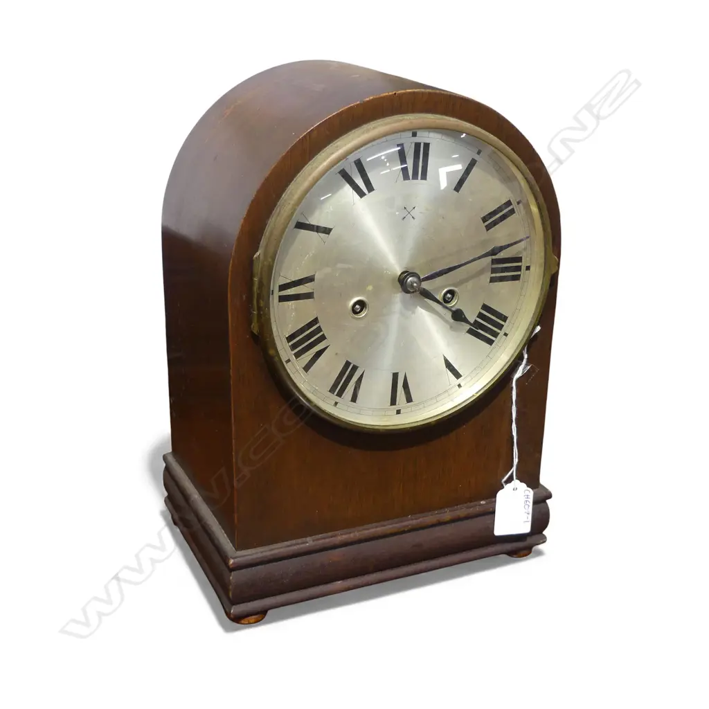 'H.A.C.' MAKE MANTEL CLOCK with key and pendant H.305mm Image 1++