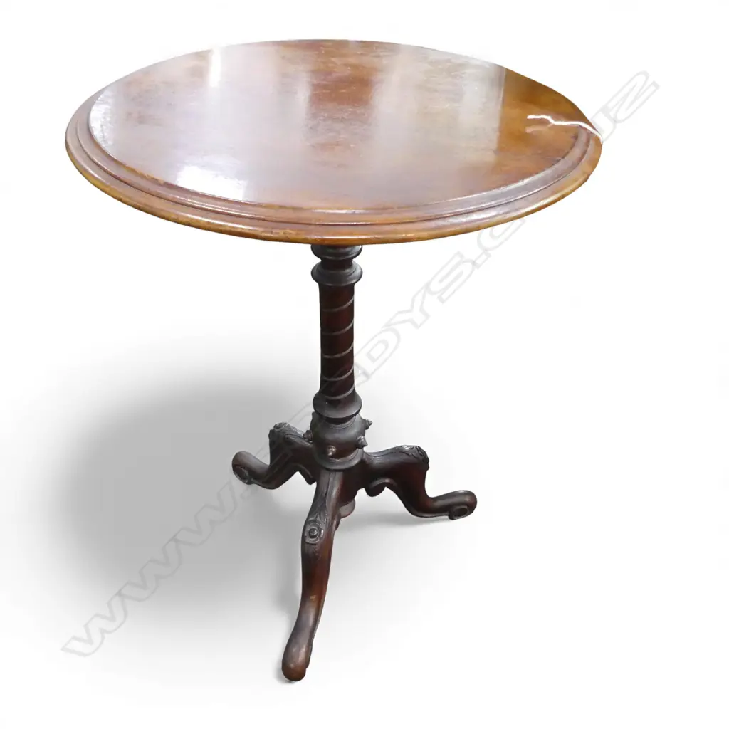 MAHOGANY WINE TABLE H.730mm, 555mm dia Image 1++