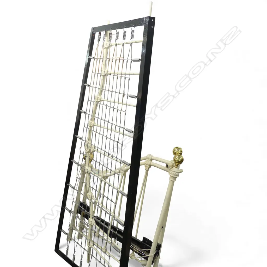 DAY BED METAL FRAME BRASS KNOB DETAIL  2080x1830mm APPROX Image 1++