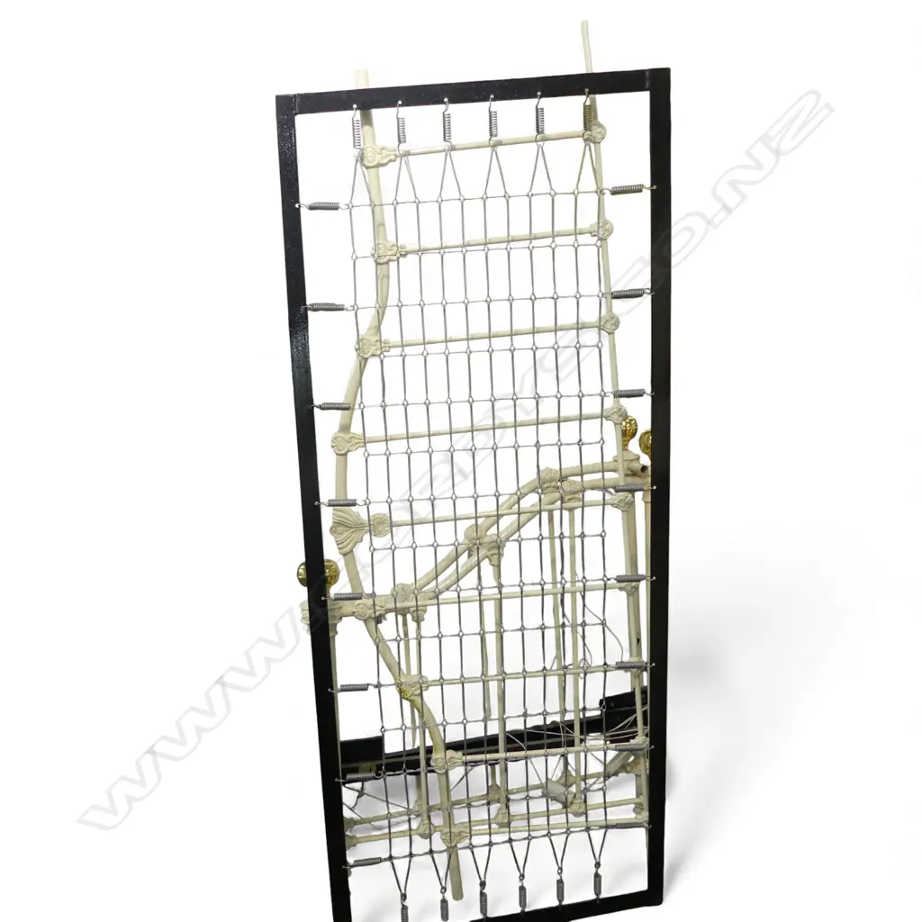 DAY BED METAL FRAME BRASS KNOB DETAIL  2080x1830mm APPROX Image 1++