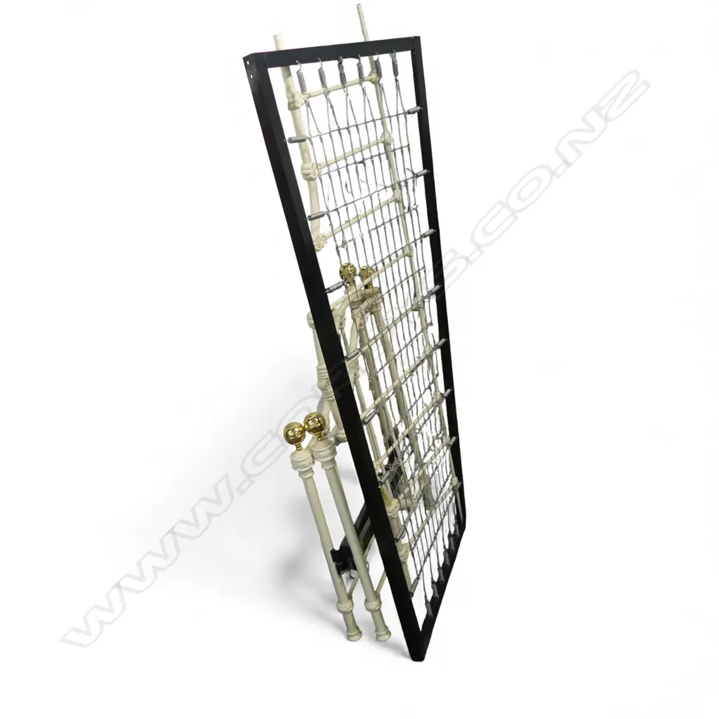 DAY BED METAL FRAME BRASS KNOB DETAIL  2080x1830mm APPROX Image 1++