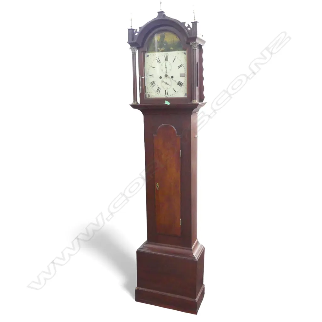 ANTIQUE MAHOGANY LONG CASE CLOCK 495x255x2220mm Image 1++
