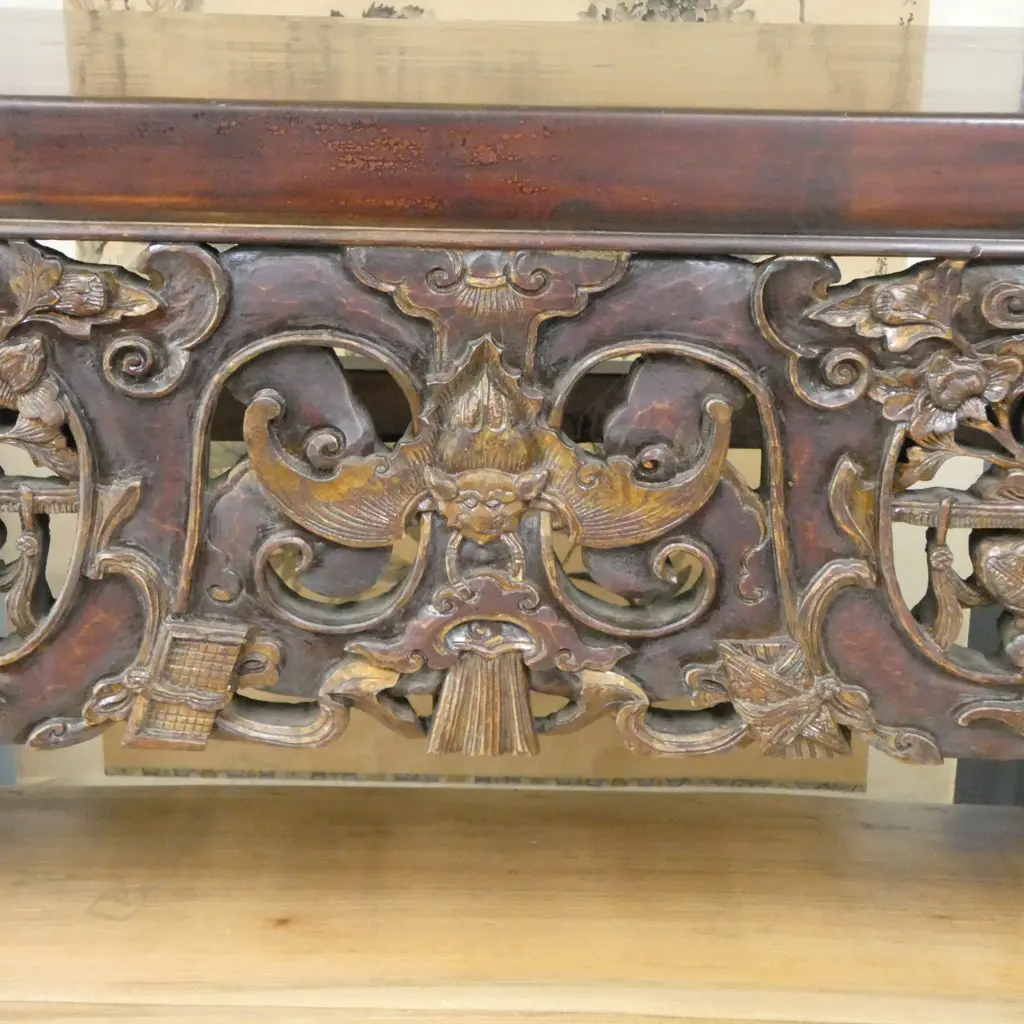 CHINESE ONATELY CARVED ALTAR TABLE 100x520x1200mm marked Image 1++