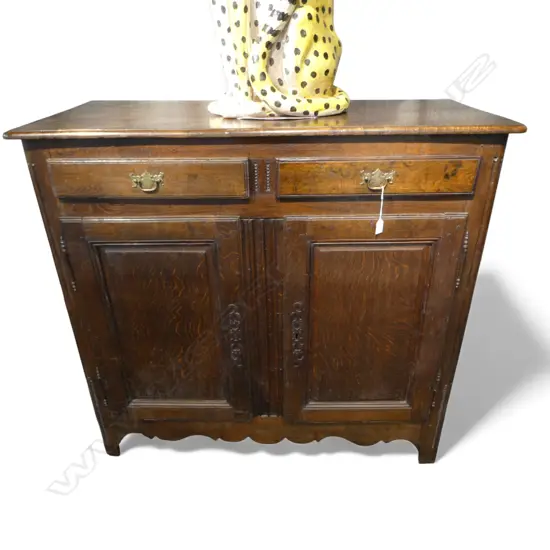 19THC FRENCH OAK 2 DOOR CABINET 1200x525x1100mm