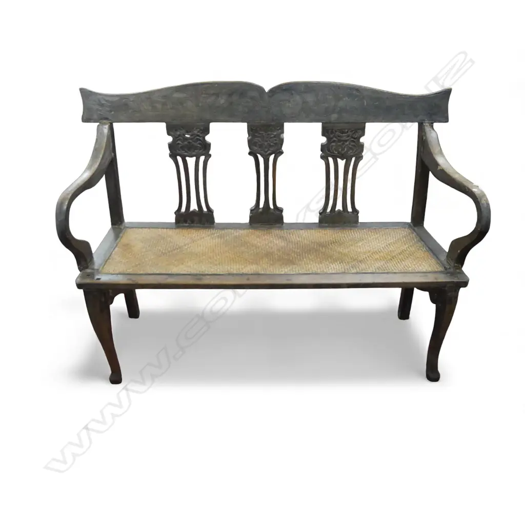ORIENTAL WOODEN BENCH W.1300mm Image 1++