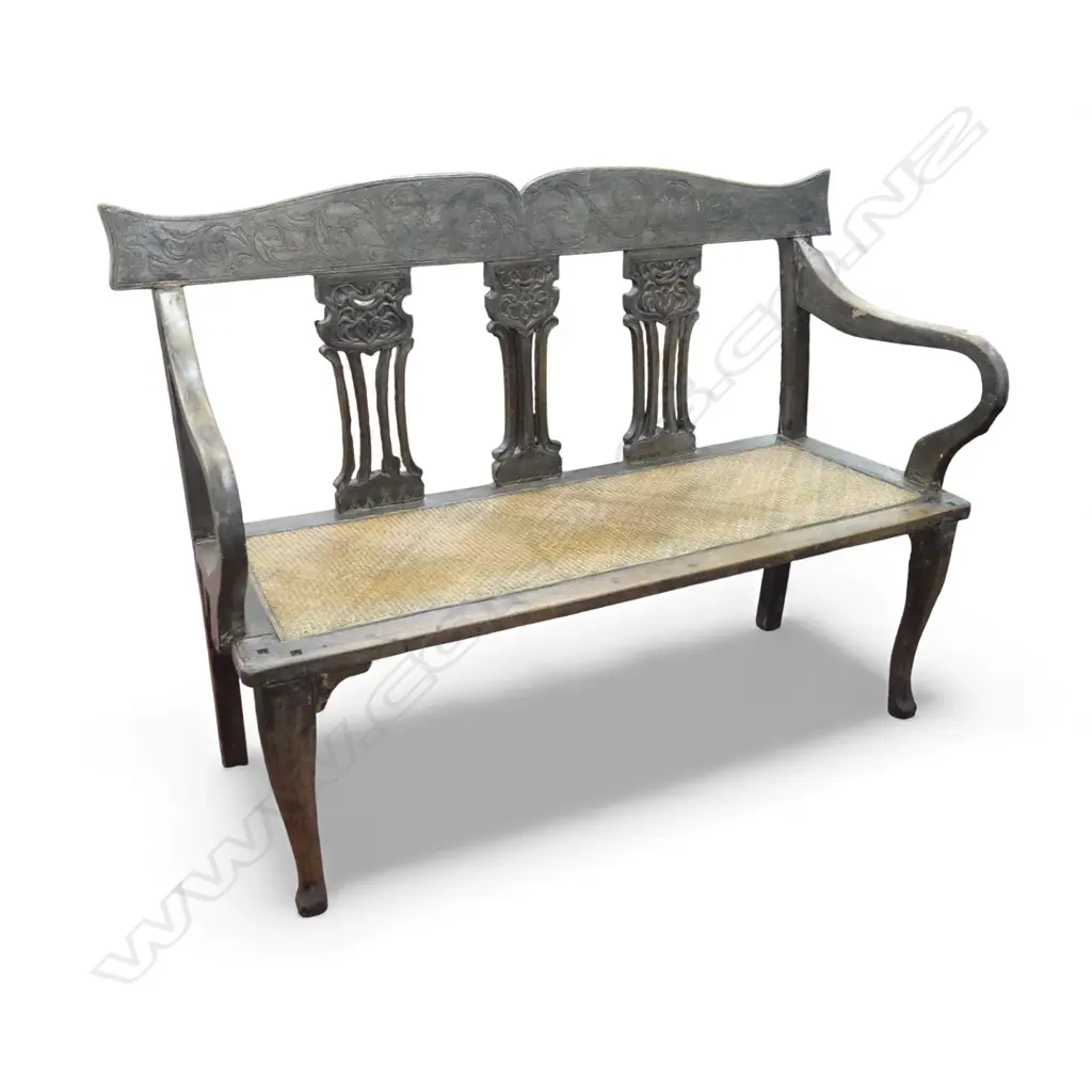 ORIENTAL WOODEN BENCH W.1300mm Image 1++