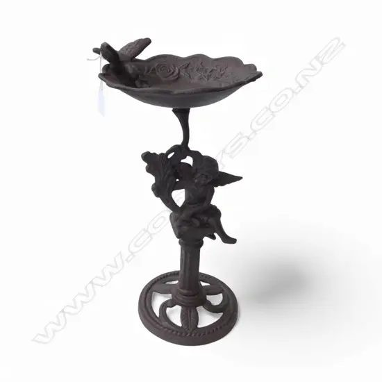 WROUGHT METAL BIRD BATH H.410mm