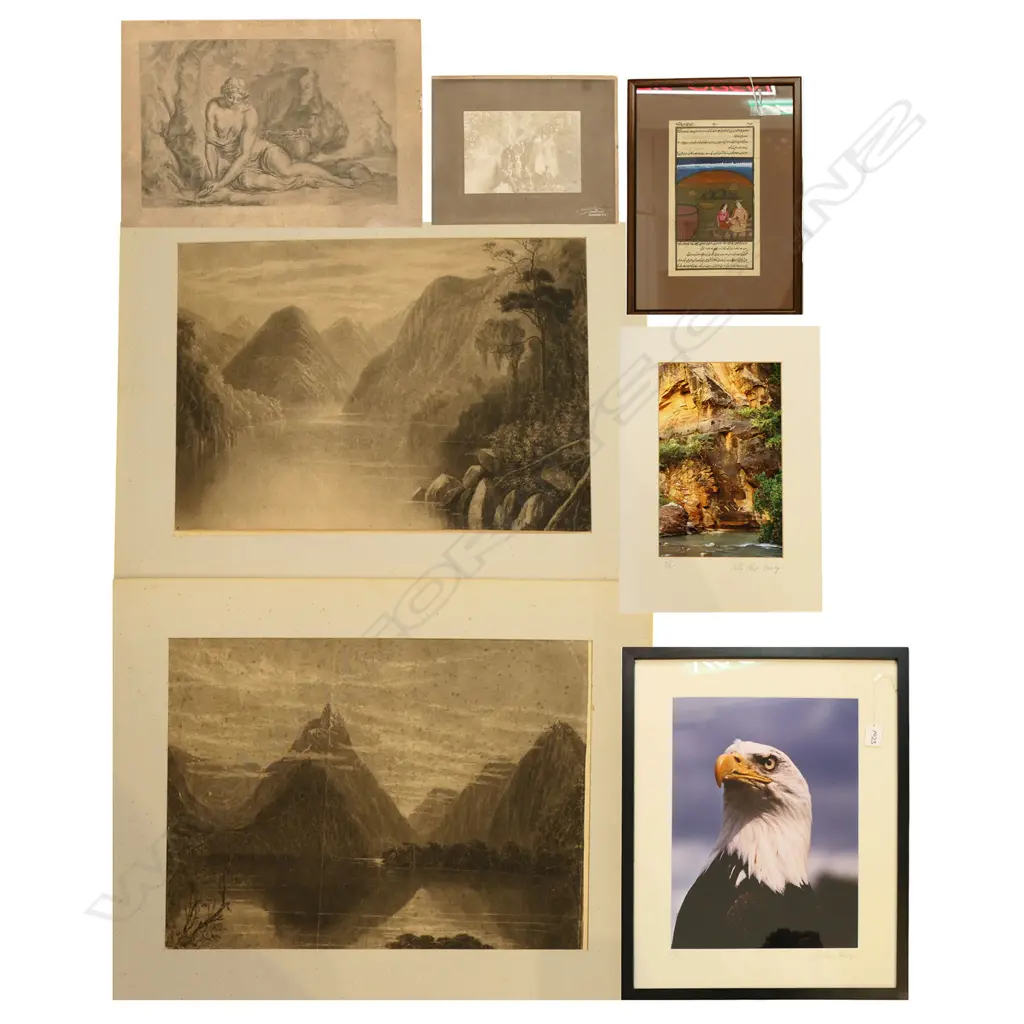 7 ASST. WORKS Incl. 2 PHOTOGRAPHS by SALLY PHIPPS CORNBY, MUGHAL SCHOOL, COLONIAL PHOTOGRAPH, etc Image 1++