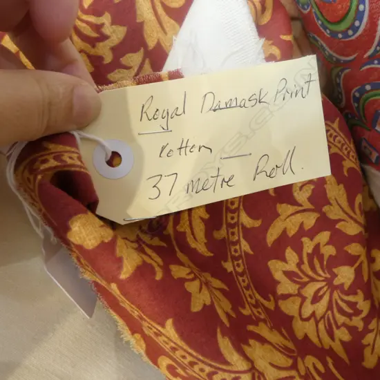 FABRIC BOLT; ROYAL DAMASK, COTTON, 37M