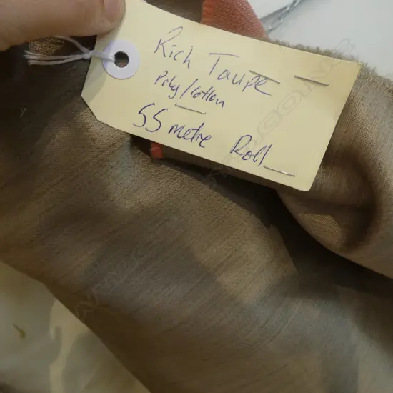 FABRIC BOLT; RICH TAUPE, POLY COTTON, 55M