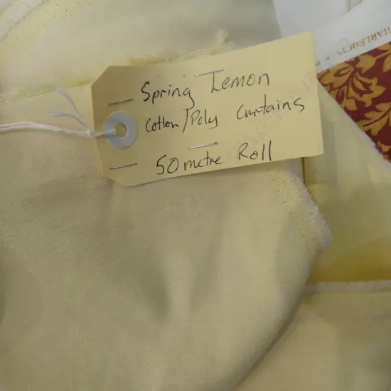 FABRIC BOLT; SPRING LEMON, POLY COTTON, 50M