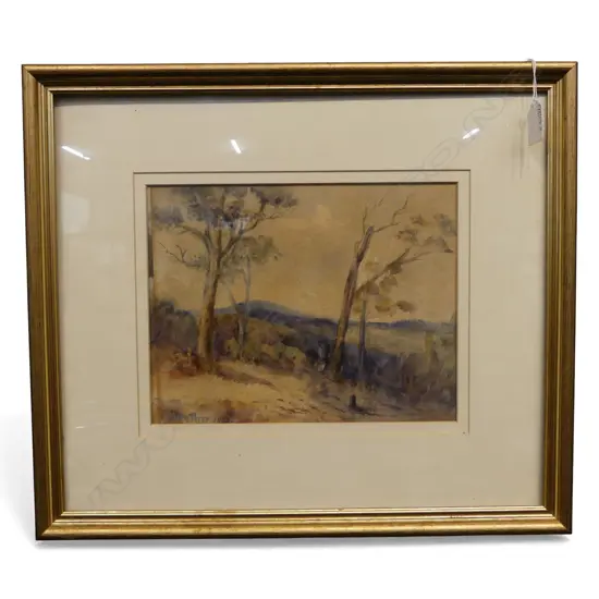 ELLEN PERRY, UNTITLED COUNTRY SCENE, W/C, 1923, 210x260mm