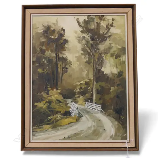 BRIAN BAXTER WEST COAST SOUTH ISLAND OIL ON BOARD 585 X 445MM