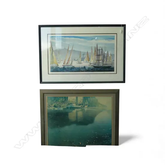 2 DAVID BARKER MARITIME PRINTS; 'COUNTDOWN' ARTIST PROOF 363/750 & UNTITLED Ed. 13/375 615x875mm