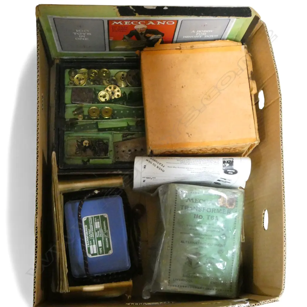 VINTAGE BOXED MECCANO STEAM ENGINE BOXED NO 4 SET & 2 TRANSFORMERS Image 1++