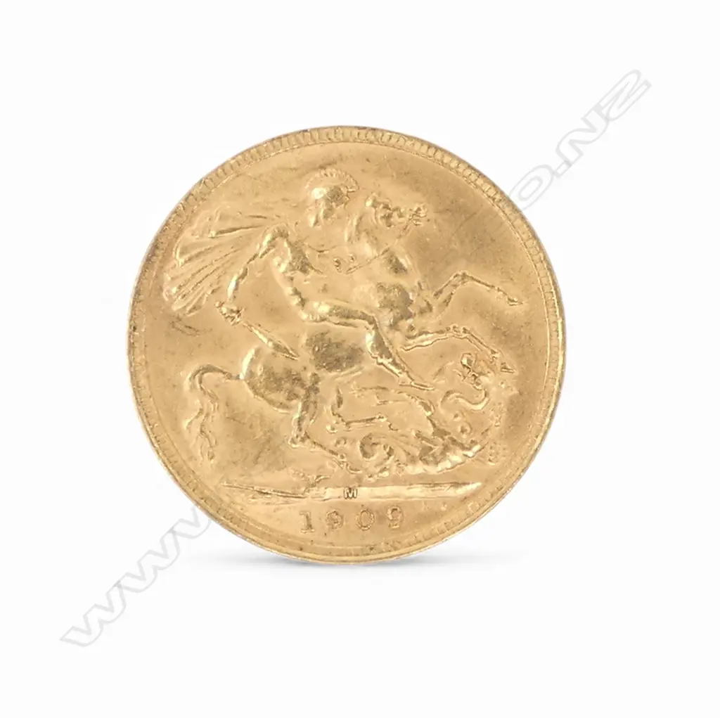 1909 GOLD FULL SOVEREIGN Image 1++