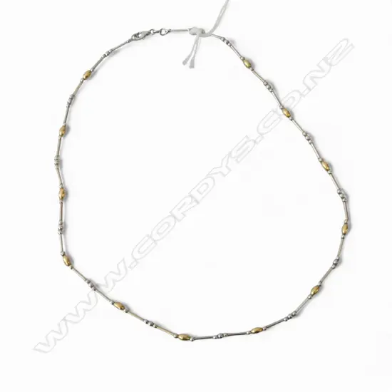 9CT YG & WG NECKLACE L.445mm, 7.4gms