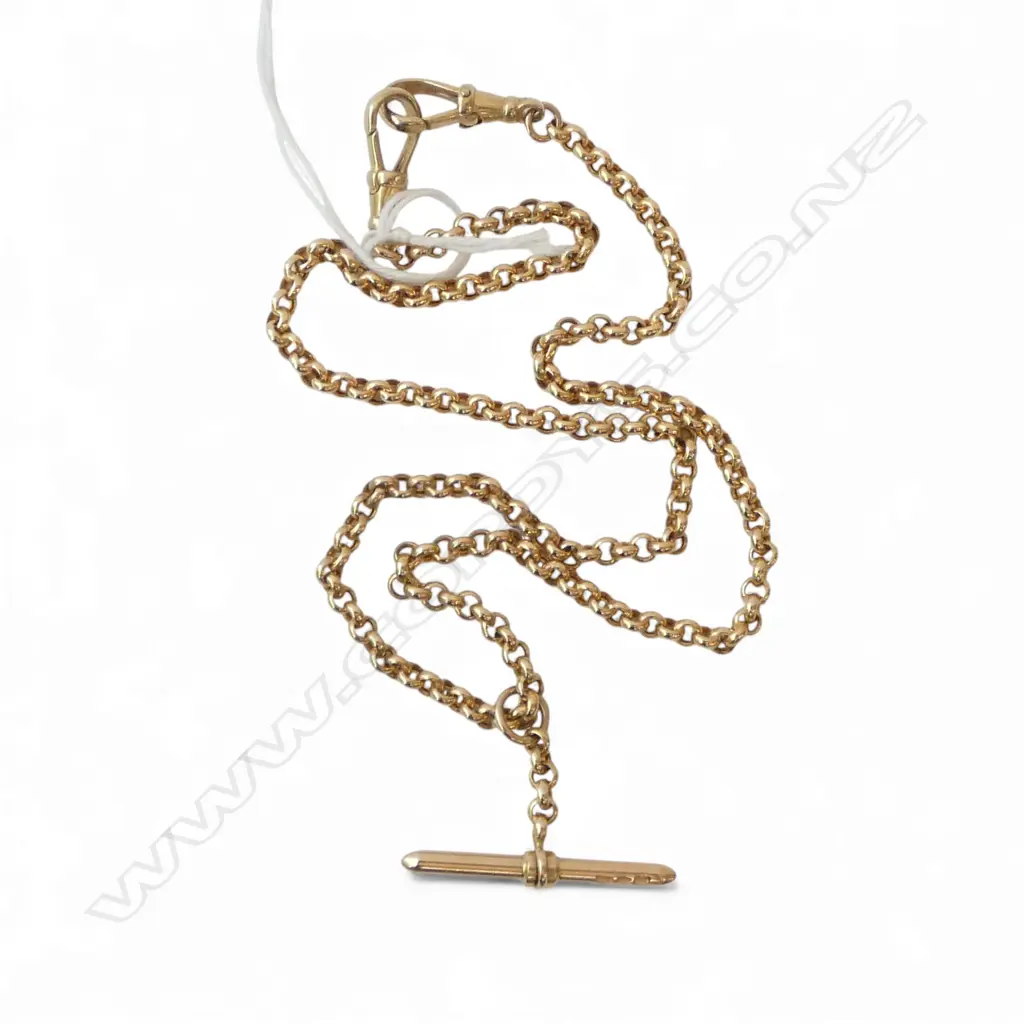 9CT NECKLACE w. T BAR L.465mm 13gms Image 1++